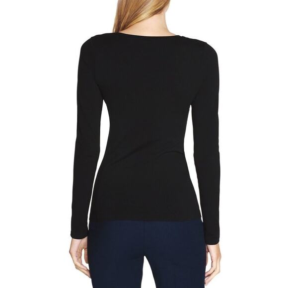 WHBM Black Long Sleeve Essential Seamless Tee Size Small π€β¨π€ - Picture 3 of 7